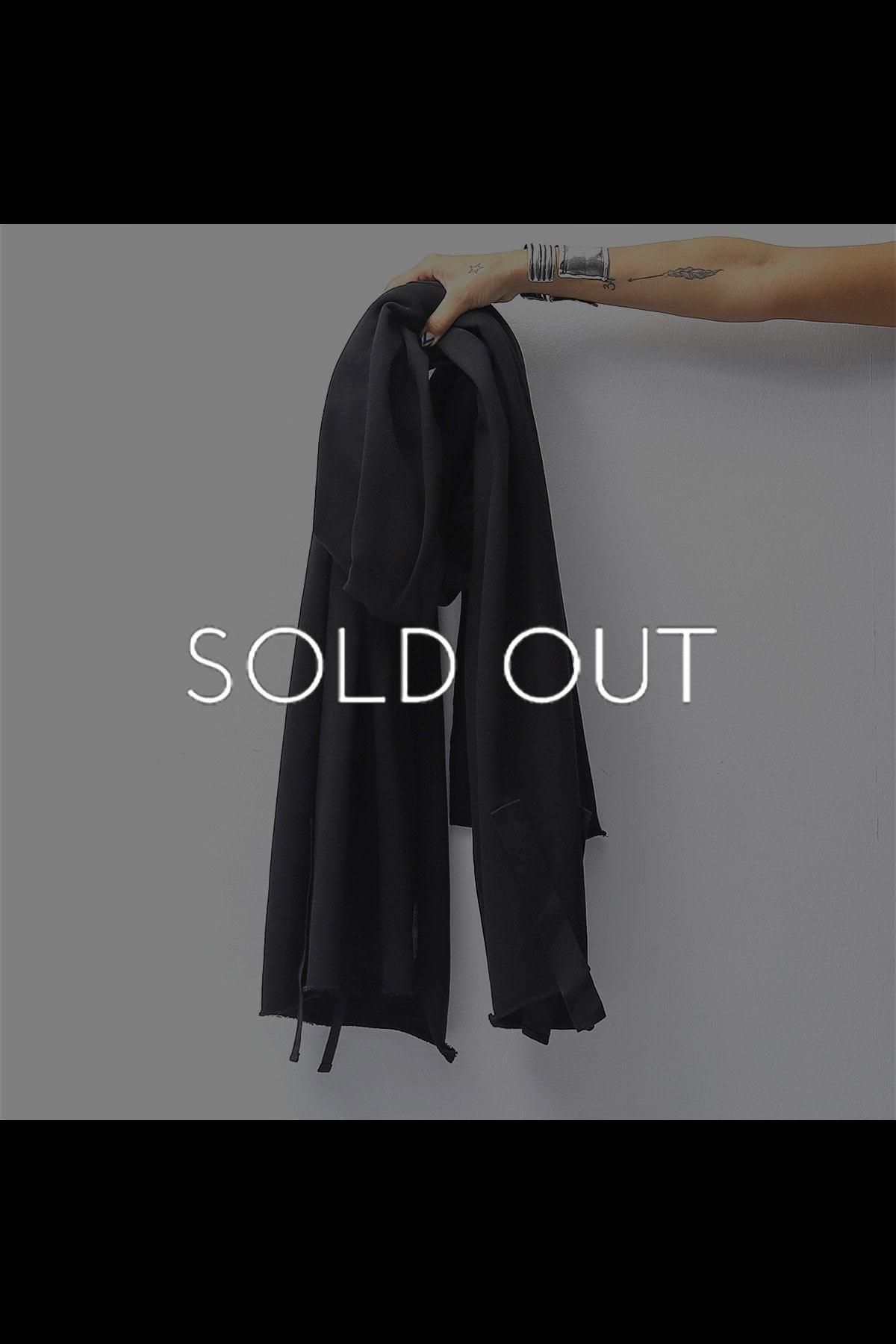 COTTON SWEAT MEGA STOLE PL16S_BLACK