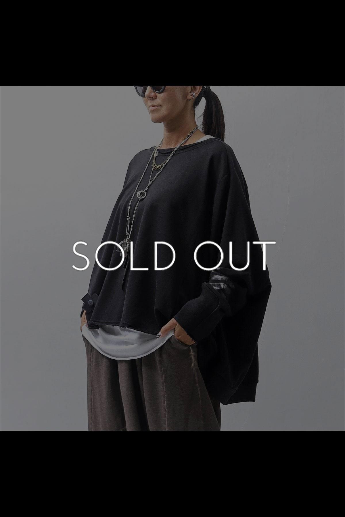 UNISEX COTTON SWEAT WIDE SHORT TOP PL8_BLACK