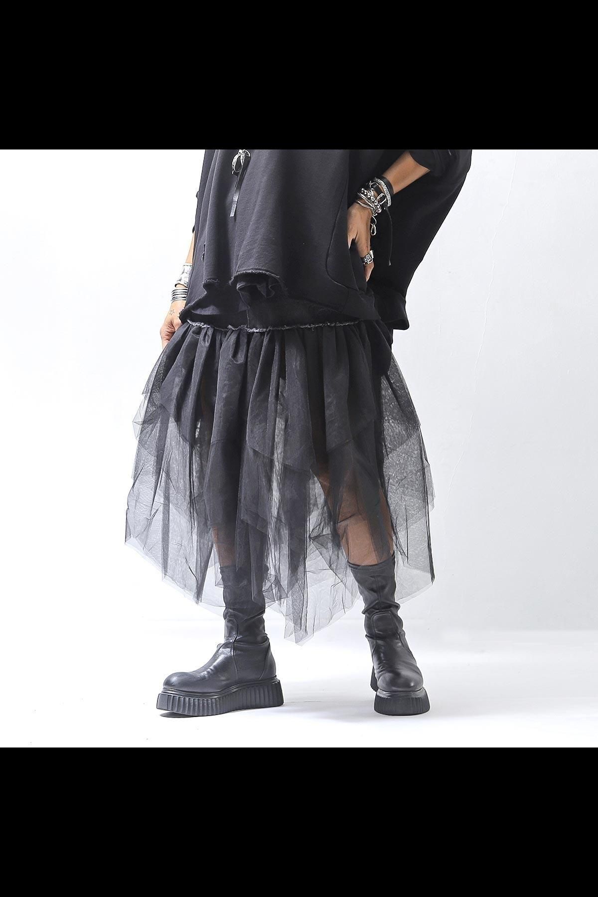 <img class='new_mark_img1' src='https://img.shop-pro.jp/img/new/icons8.gif' style='border:none;display:inline;margin:0px;padding:0px;width:auto;' />TULLE DENIM SKIRT PL10_BLACK