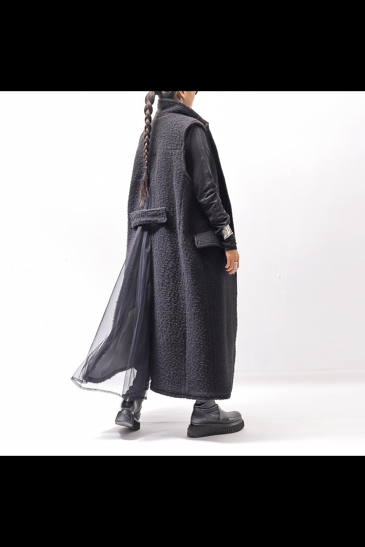 CASENTINO & TULLE GILET J106_BLACK
