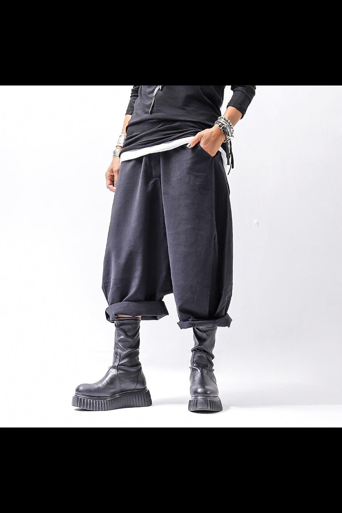 <img class='new_mark_img1' src='https://img.shop-pro.jp/img/new/icons8.gif' style='border:none;display:inline;margin:0px;padding:0px;width:auto;' />UNISEX BOX SARROUEL WIDE PANTS RBB1961_BLACK