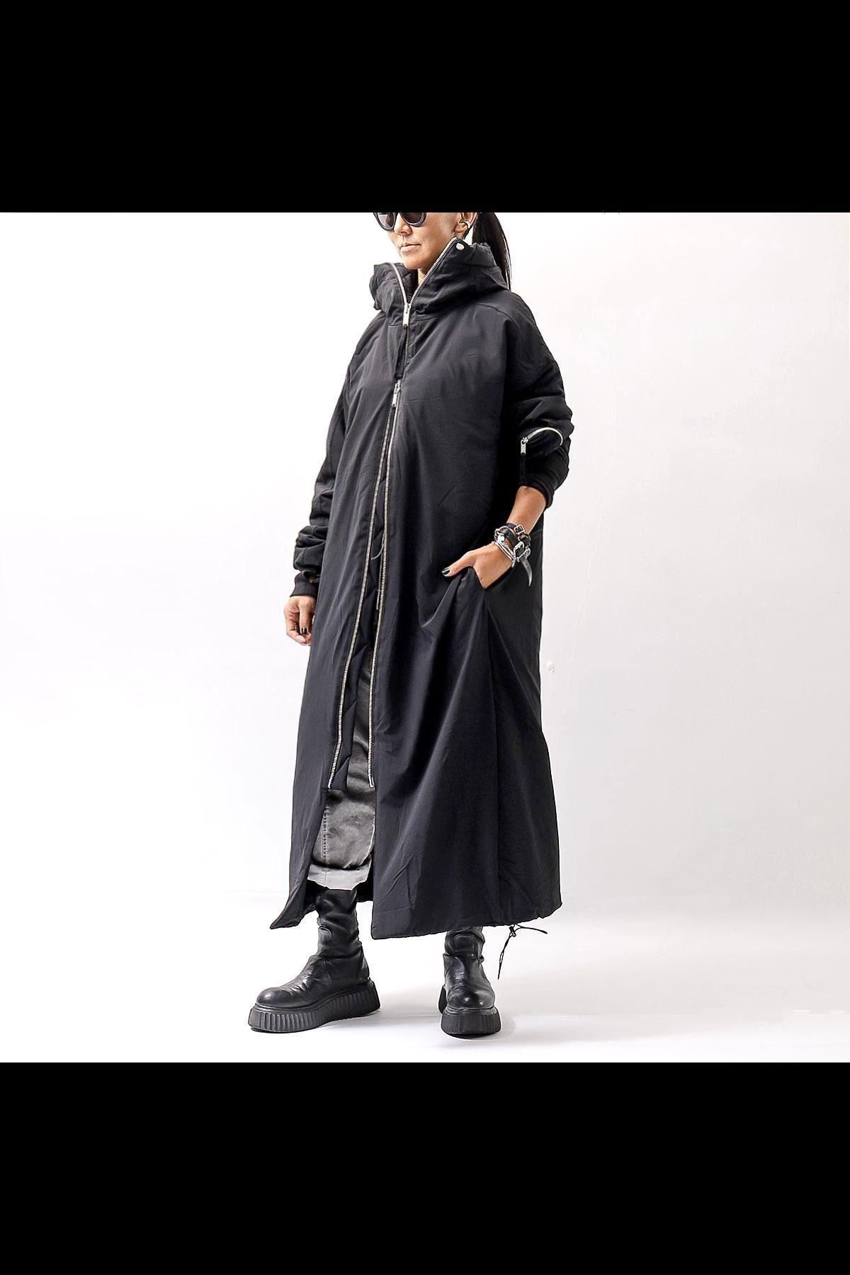 UNISEX LIGHT PUFF LONG COAT WSJ486_BLACK