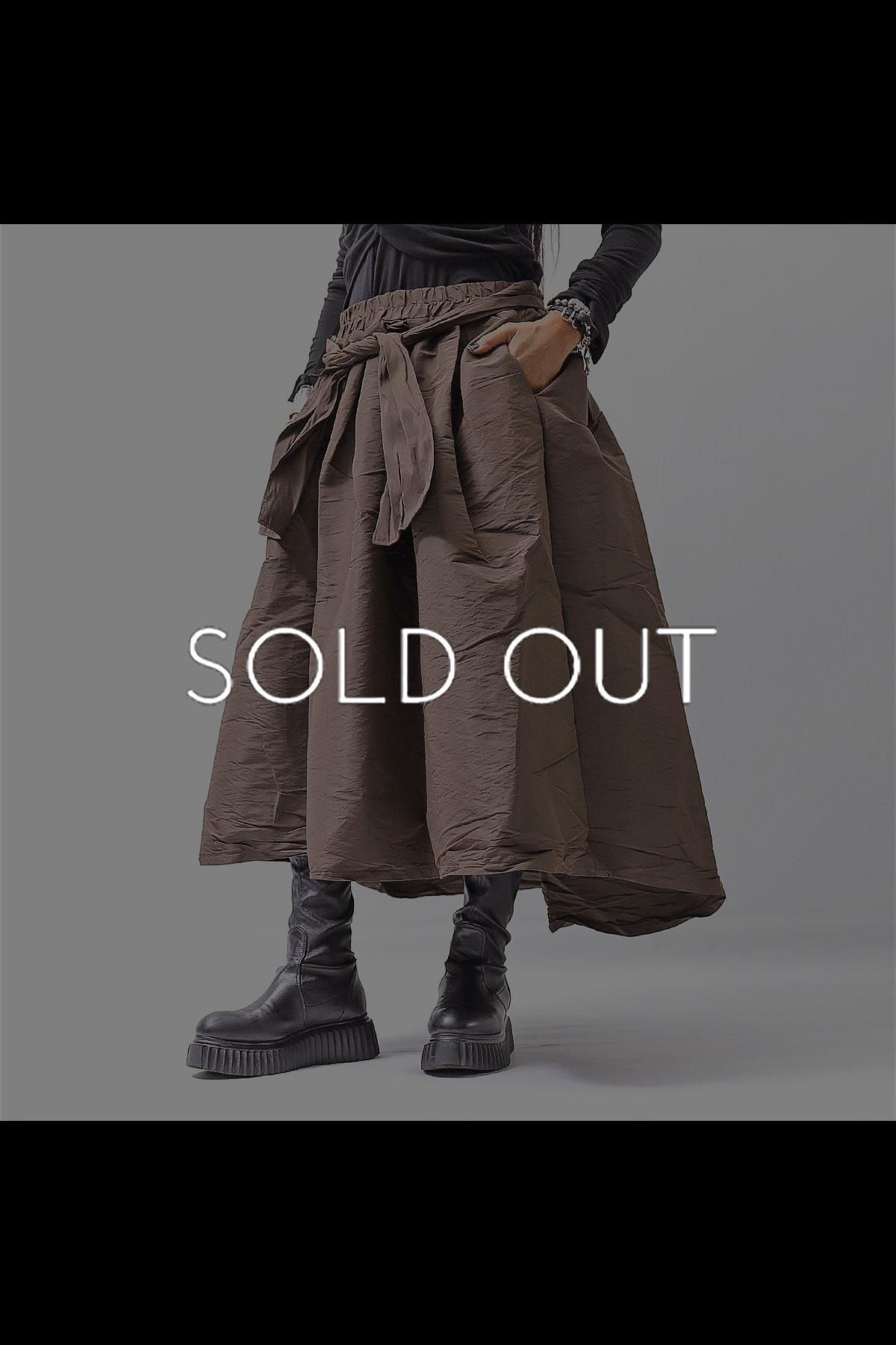 SHAPE MEMORY TULIP SKIRT PL6_CHOCOLATE