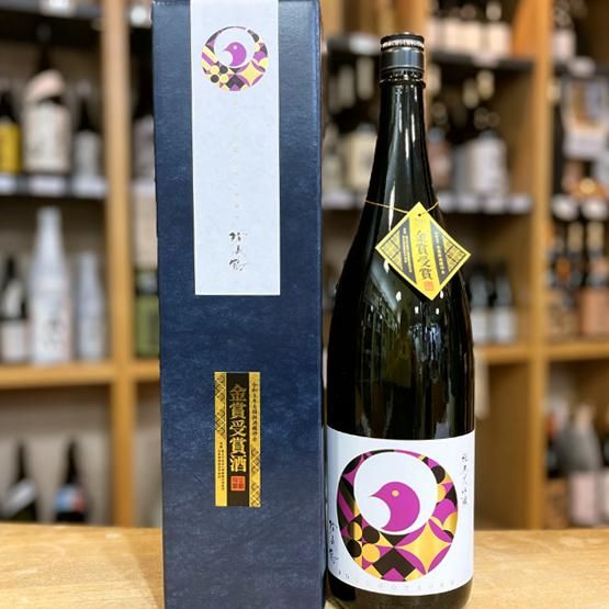 山盃　天場　金継ぎ 父の日ギフト!防長鶴（紫）純米大吟醸40 西都の雫 1800ml 化粧箱付