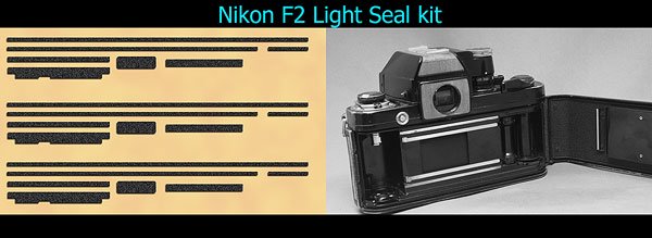 Nikon F2用裏蓋モルト貼り替えキット - Aki-Asahi Custom Camera Coverings