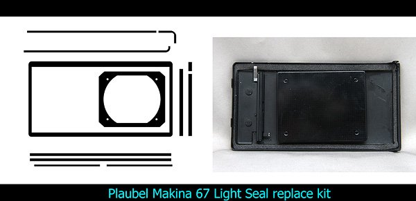 Makina 67用カット済みモルト貼り替えキット - Aki-Asahi Custom Camera Coverings