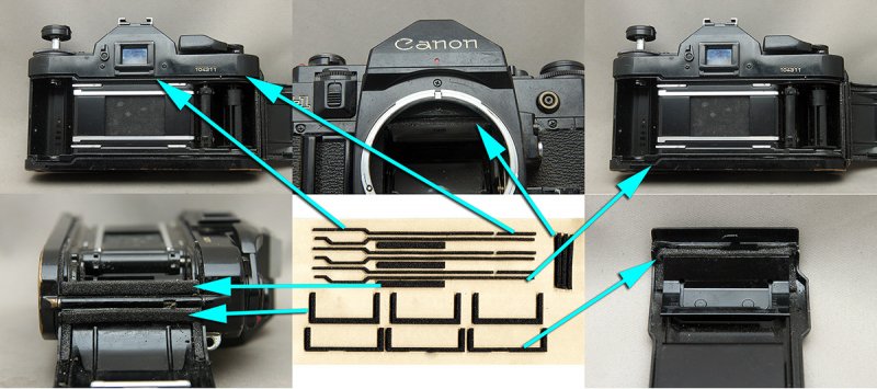 Canon A-1 用モルト貼り替えキット - Aki-Asahi Custom Camera
