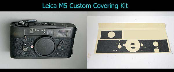 ライカ M5用 カット済み貼り替え革（2ラグ/3ラグ用） - Aki-Asahi Custom Camera Coverings