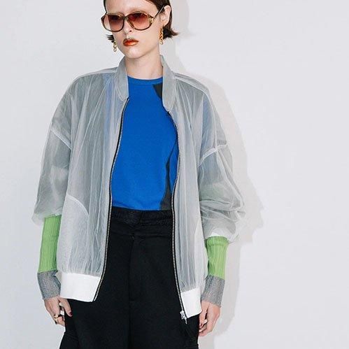 AULA AILA SHEER BLOUSON シアーブルゾン | Levre