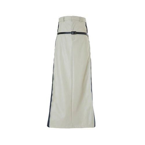 AULA AILA ECO LEATHER 3WAY MAXI SKIRT | Levre