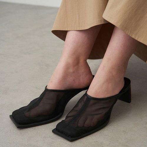 驚きの値段 ELENDEEK エレンディーク Levre | SHOES SLIDER SQUARE 靴