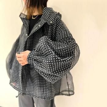 MEGMIURA See-thorough Gingham Check Anorak