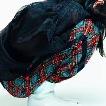 MEGMIURA Scratch Tartan Check Bontan Pants