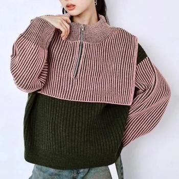 HCAE COLOR MIX HALF ZIP KNIT TOP/ͽ11ͽ