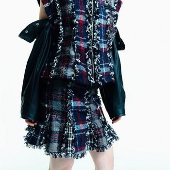 MEGMIURA DEAD STOCK TWEED skirt