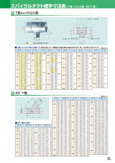 T管 本管（300Φ）×枝管（100～300Φ） 亜鉛めっき鋼板製 - アナハイム