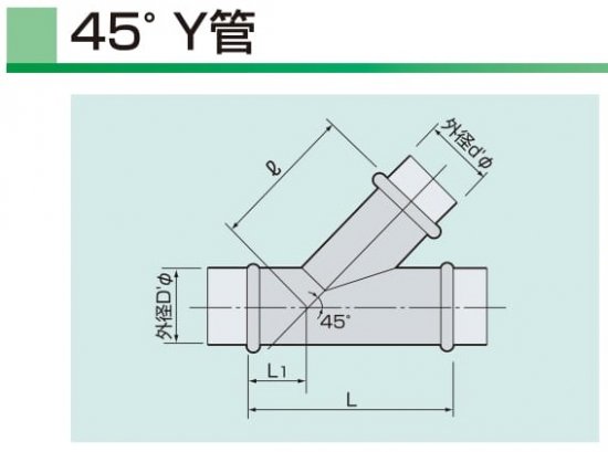 45°Y管 本管（400Φ）×枝管（250～400Φ） 亜鉛めっき鋼板製