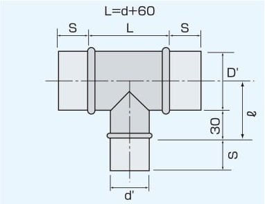 T管 本管（600Φ）×枝管（400～600Φ） ステンレス製 - アナハイム 厨房 