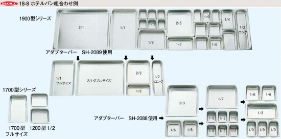 スギコ 18-8ホテルパン 2/1サイズ SH-2201-40 - アナハイム 厨房設備