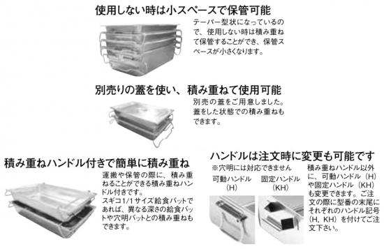 スギコ 18-8給食バット 1/1サイズ SH-1906B - アナハイム 厨房設備