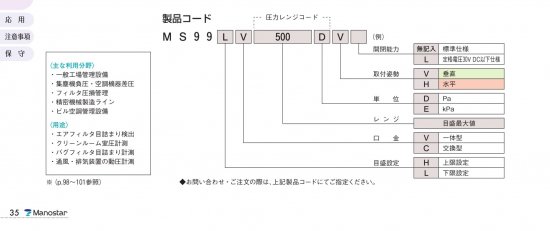 マノスタースイッチ MS99LV(口金一体型 下限設定用 垂直取付) 受注生産