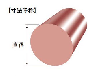 伸銅 砲金 (BC3) 丸棒 直径 70mm - アナハイム 厨房設備ネット