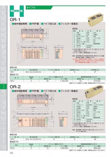 ホーコス オイフル OR-1、OR-2 - アナハイム 厨房設備ネット販売事業部 インボイス登録番号T1370001024332