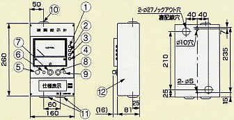 ELM型電気式液面計　屋内壁取付タイプ　液面指示計　DL-41 - アナハイム 厨房設備ネット販売事業部　　 インボイス登録番号T1370001024332