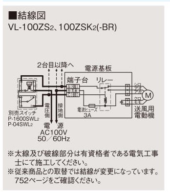 三菱換気送風機 ダクト用ロスナイ〈フラット格子パネル〉 VL-100ZSK2