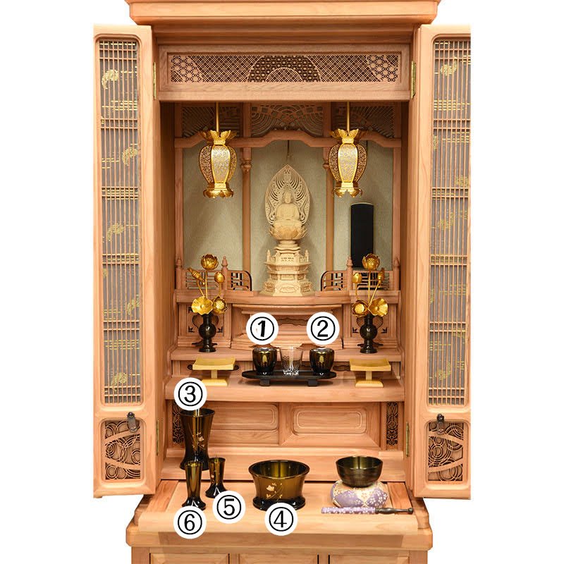 6具足を用いたお仏壇の飾り方
