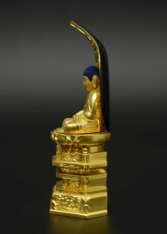 釈迦如来金箔 樹脂製2.5寸 - 仏像