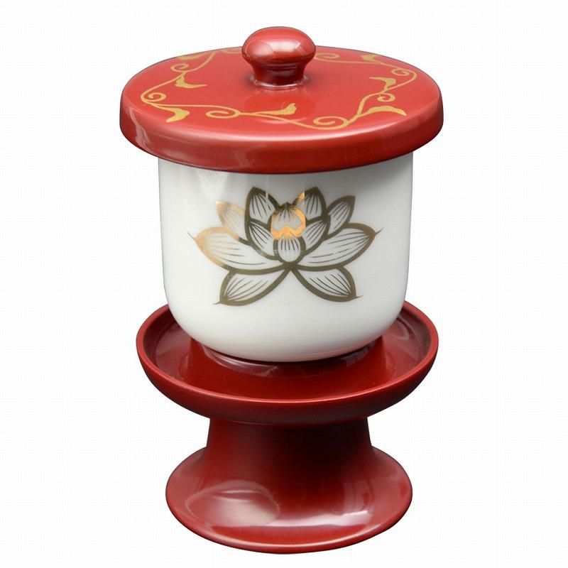 【全宗派】 仏具 茶湯器 朱 (2.0寸～2.5寸) 仏壇 お供え 食器 - 仏壇仏具なら【ひるた仏具店公式通販】創業80年・仏師のいる仏壇/位牌専門店