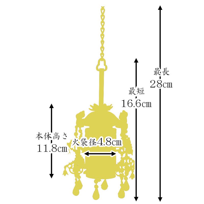 仏具 吊り灯篭 隅ヨーラク 翡翠 真鍮 電装 １対－【ひるた仏具店】 お 