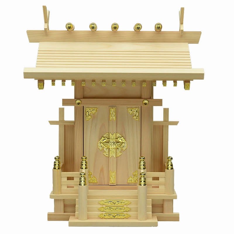 神棚】大神明 神棚一社 桧木 送料無料 年末年始 お正月 新築 - 仏壇