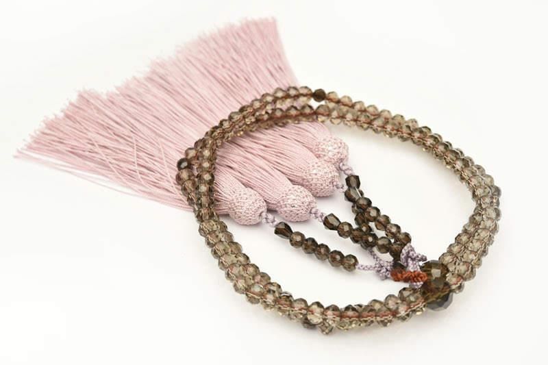 天然琥珀御念珠男性用30珠浄土真宗