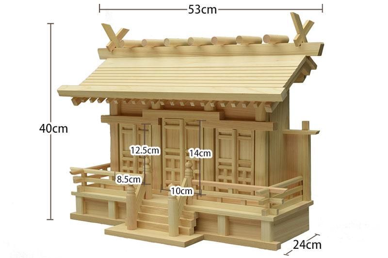 神棚】通し屋根三社 唐戸 東濃ひのき (小) 送料無料 年末年始 お正月