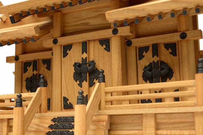 神棚】屋根違い三社 新けやき (小) 送料無料 年末年始 お正月 新築