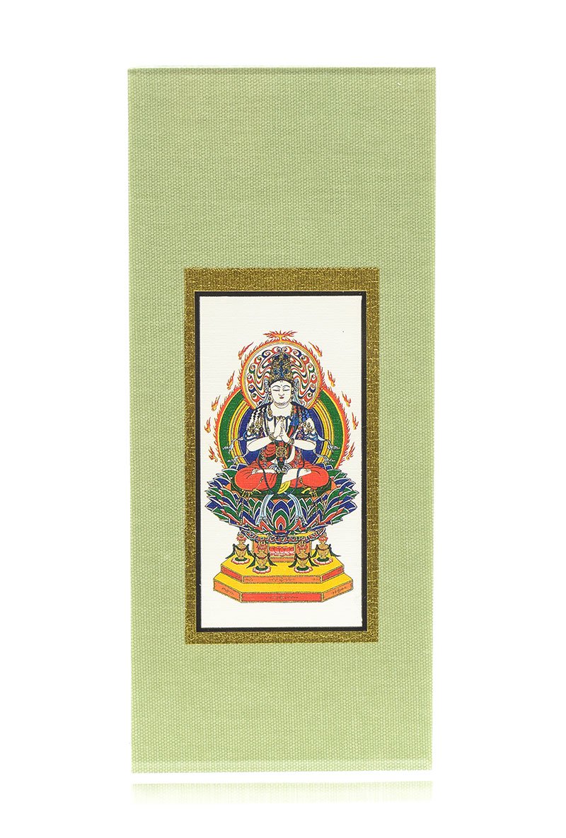 全宗派】仏壇用掛け軸 アクリルスタンド掛け軸 緑茶 高さ20cm - 仏壇