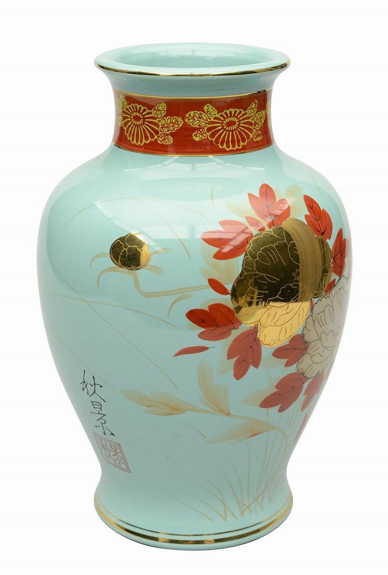 2594 青磁　花瓶　花台付　時代物 花瓶 仏花 青磁 小〜特大 お彼岸 お盆 初盆 仏事 花立て