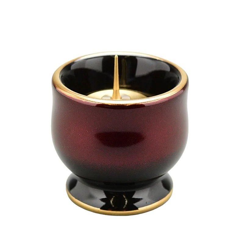 全宗派】 仏具セット さやか 陶彩漆ワインレッド 6具足(カシュー