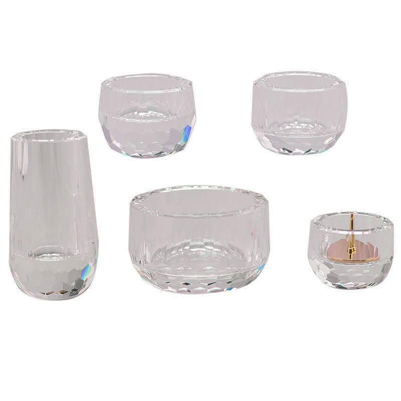 全宗派】 仏具セット クリスタル クリア 5具足 - 仏壇仏具なら【ひるた