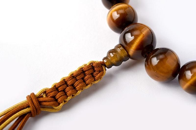 浄土真宗】本式数珠 本蓮数珠 数珠 念珠 虎目石 (男性用/20玉) - 仏壇