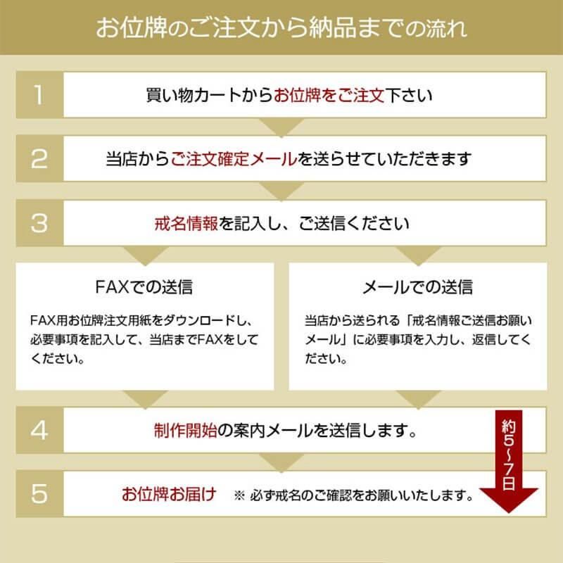 全宗派】銘木位牌 紫檀 春日（3.5寸～6寸） 唐木位牌 文字入れ 名入れ