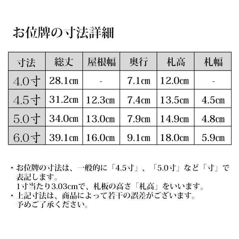 繰り出し位牌 回出し 黒塗り 位牌 二重回位牌 4.5号 純前金 中板入 回