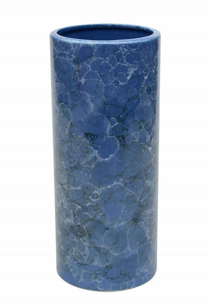 花瓶】大理石調 投入れ ブルー 7寸 - 【ひるた仏具店】 お仏壇・お位牌