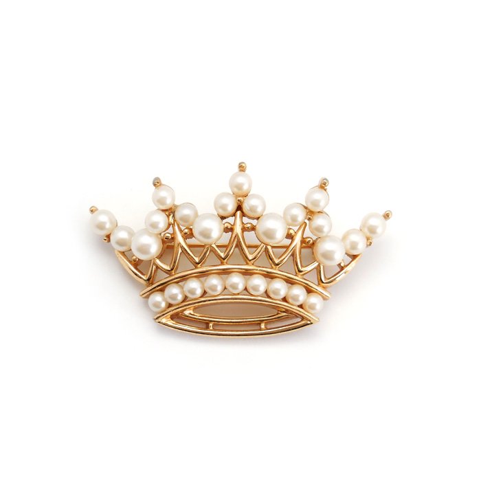 TRIFARI / トリファリ 王冠のブローチ 上品なパール | www