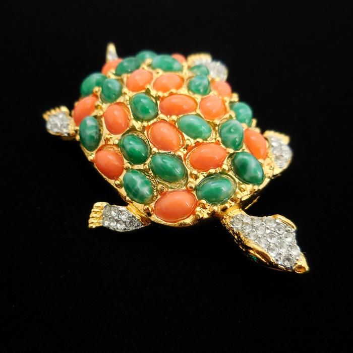 ティファニー 美品 タートル ブローチ カメ 亀 ヴィンテージ 希少 v18