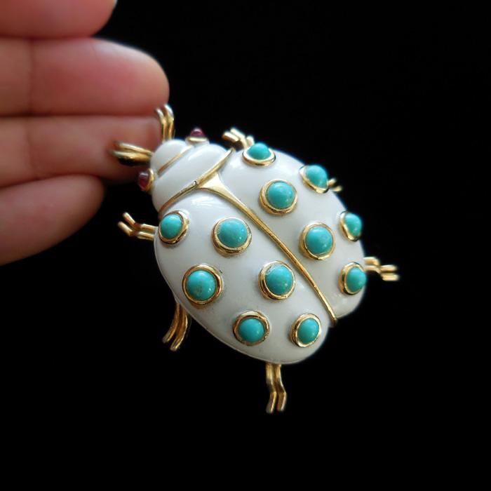 TRIFARI（トリファリ）☆ターコイズ てんとう虫／カブトムシの