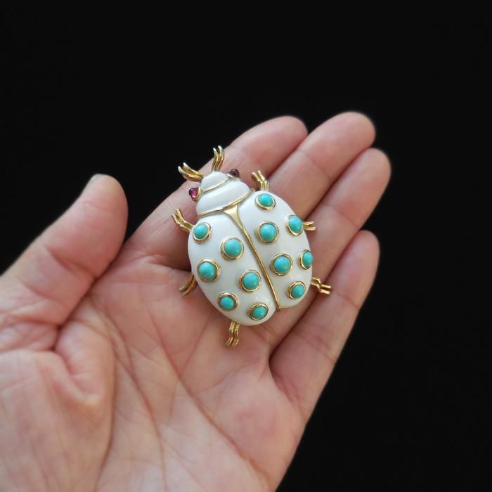 TRIFARI（トリファリ）☆ターコイズ てんとう虫／カブトムシの