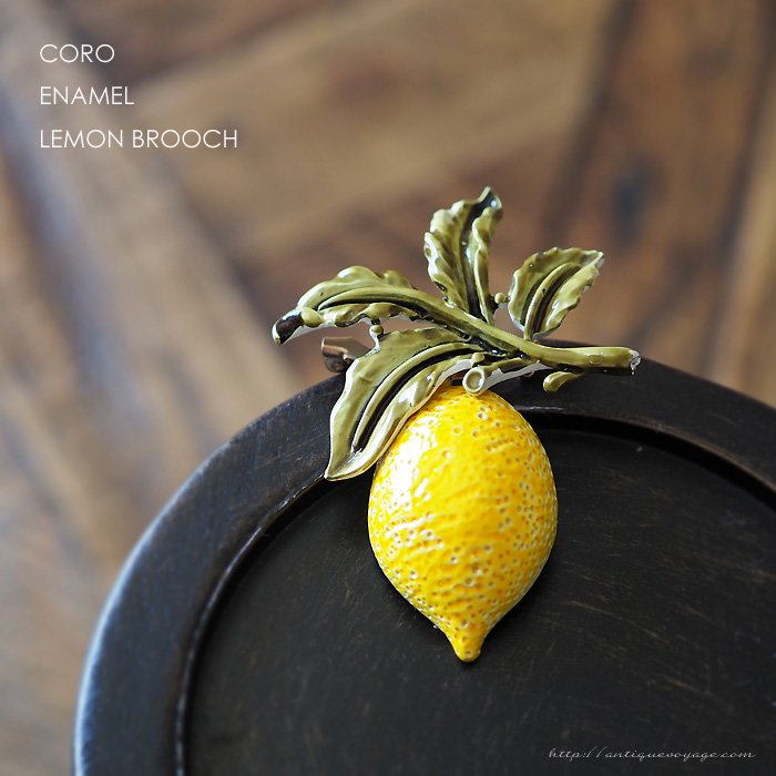 lemon ブローチ ビーズ刺繍 レモン 檸檬 - アクセサリー